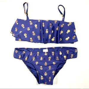 EGG by Susan Lazar girls pineapple bikini sz. 12yr